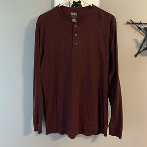 Mens 3-button long sleeve tee shirt